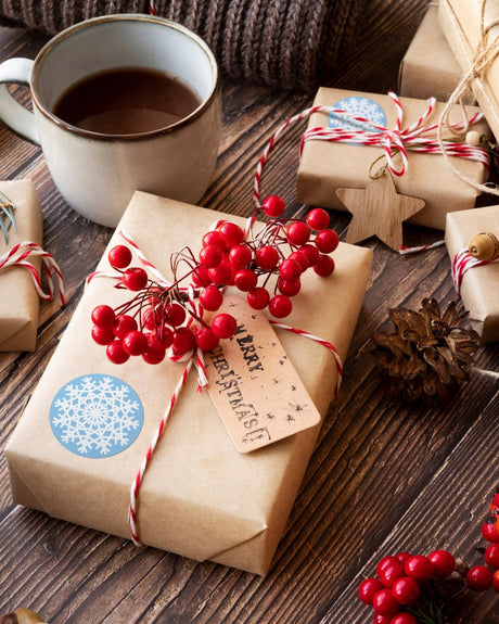 Weihnachts-Schneeflocken-Aufkleber, 10 Stück