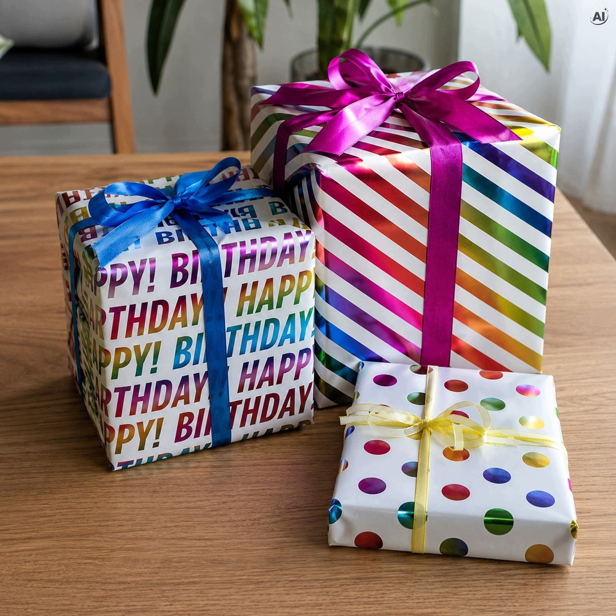 Geschenkpapier, 3 Stück