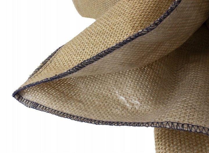 Jutebeutel 150x200mm, naturfarben mit marineblauer Paspel, Weihnachtsbeutel