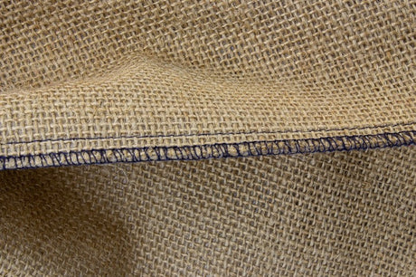 Jutebeutel 150x200mm, naturfarben mit marineblauer Paspel, Weihnachtsbeutel