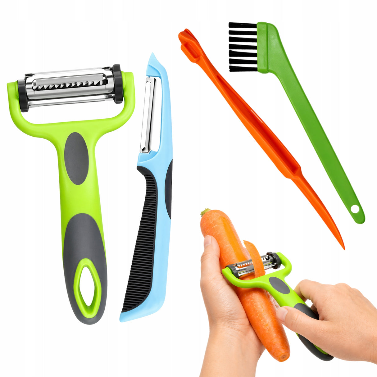 Gemüse- und Sparschäler-Set 4in1