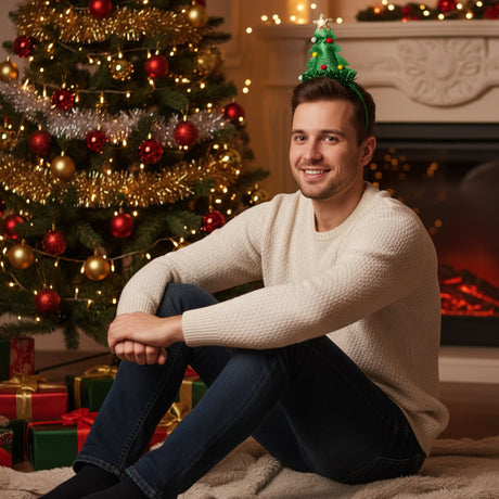 Weihnachtsbaum-Stirnband