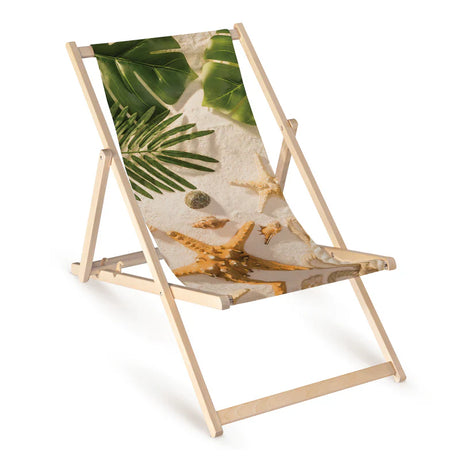 Holzliegestuhl mit Druck Lato