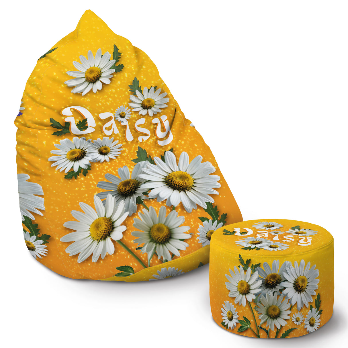 SET Sitzsack Bean bag + Fußhocker Daisy