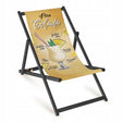 Holz-Liegestühle Pina Colada mit schwarzem Gestell