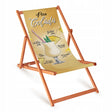 Holz-Liegestühle Pina Colada mit orangefarbenem Gestell