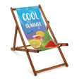 Holzliegestuhl COOL SUMMER mit einem geölten braunen Rahmen