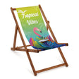Holzliegestuhl TROPICAL VIBES – Geöltes Gestell in Braun PREMIUM