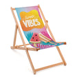 Holzliegestuhl SUMMER VIBES mit einem naturgeölten Rahmen