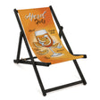 Holzliegestuhl APEROL – Schwarzes Gestell, geölt PREMIUM