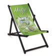 Holzliegestuhl HUGO – Schwarzes geöltes Gestell PREMIUM