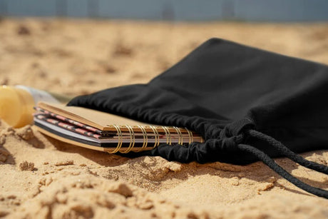 Baumwoll-Rucksack Schwarz 340×400 mm 265 g