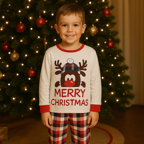 Kinder Weihnachtspyjama Rentier 120cm