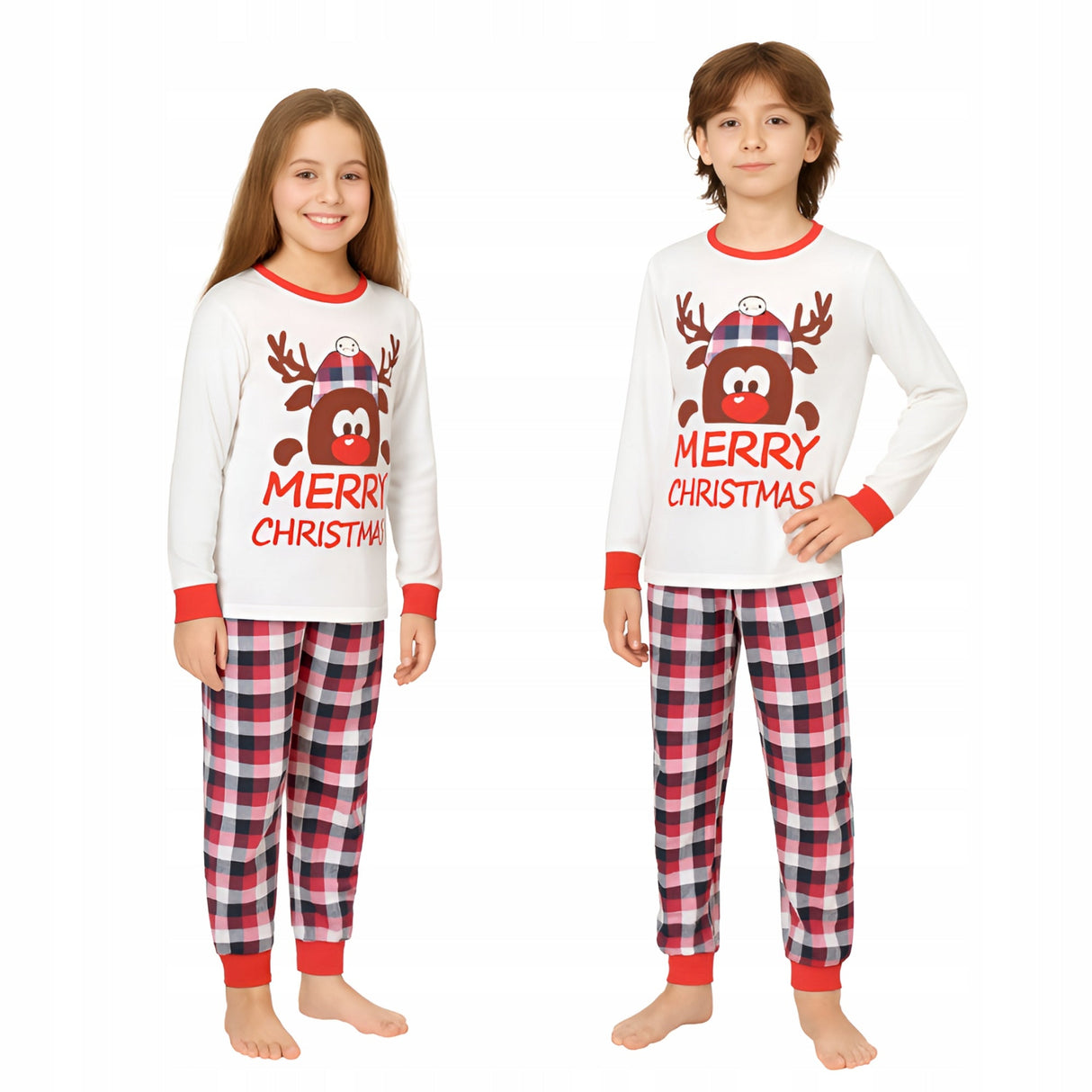 Kinder Weihnachtspyjama Rentier 140cm