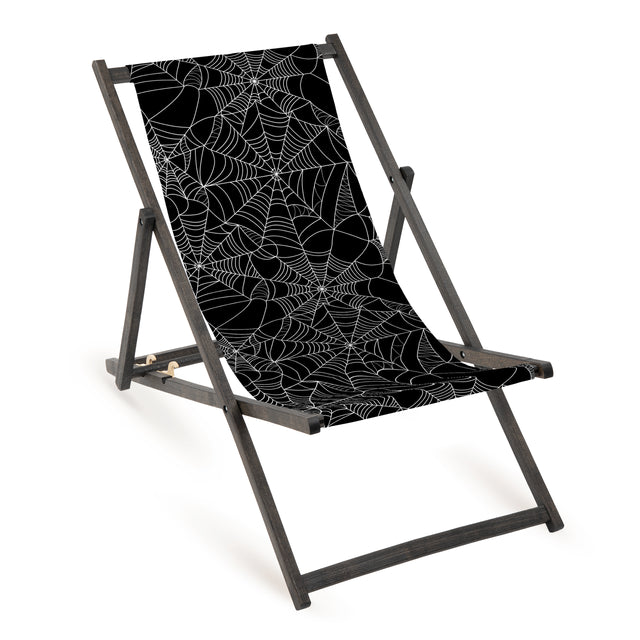 Holz-Liegestühle Spinnennetz-Design mit schwarzem Gestell