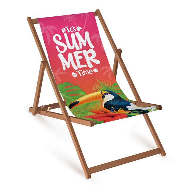 Liegestuhl SUMMER aus Holz – Braunes Gestell
