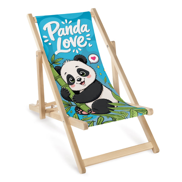 Kinder-Liegestuhl aus Holz Panda