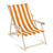 Holz-Liegestuhl mit Armlehne BUNTE STREIFEN Orange