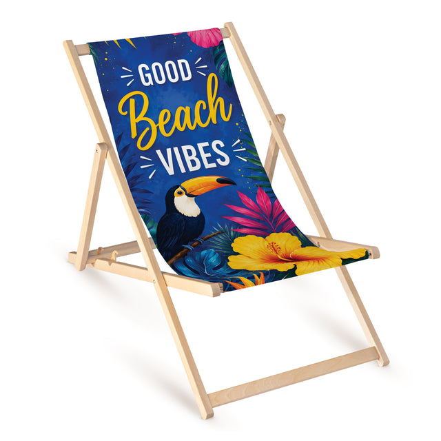 Holz-Liegestuhl GOOD BEACH VIBES