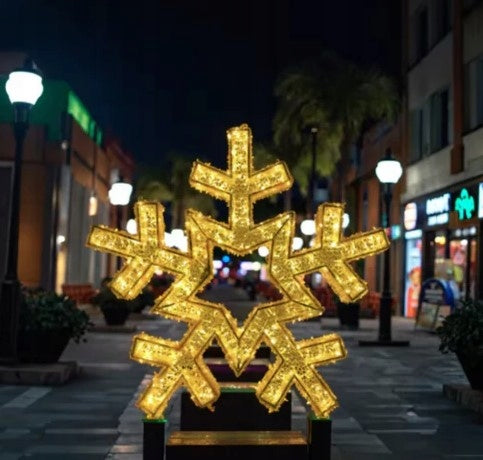 Schneeflocken 3D Schneewittchen 2m Led Leuchtende Weihnachten