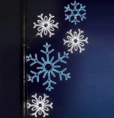 LED-Schneeflocken-Straßendekoration 1,8 m