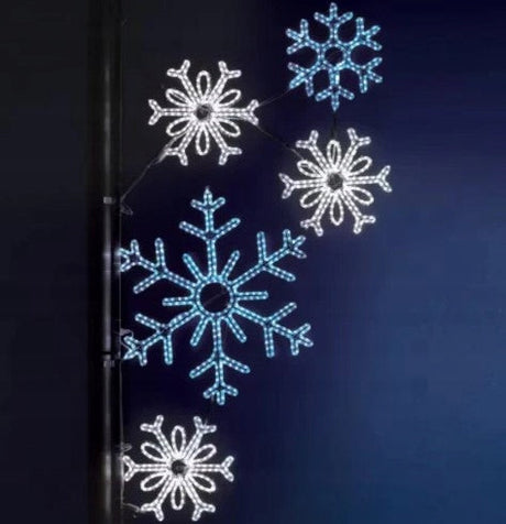 LED-Schneeflocken-Straßendekoration 1,8 m