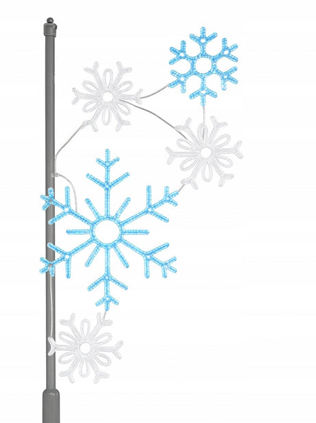 LED-Schneeflocken-Straßendekoration 1,8 m