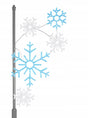 LED-Schneeflocken-Straßendekoration 1,8 m