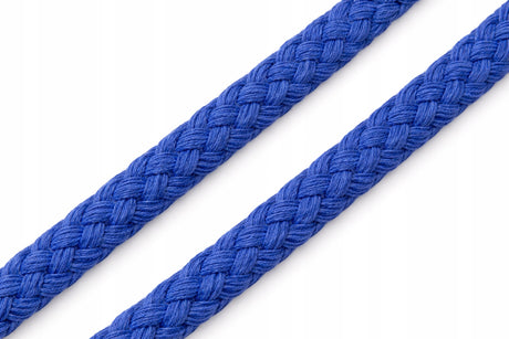Geflochtene Baumwollkordel 5 mm – Makramee-Schnur 1 m Blau