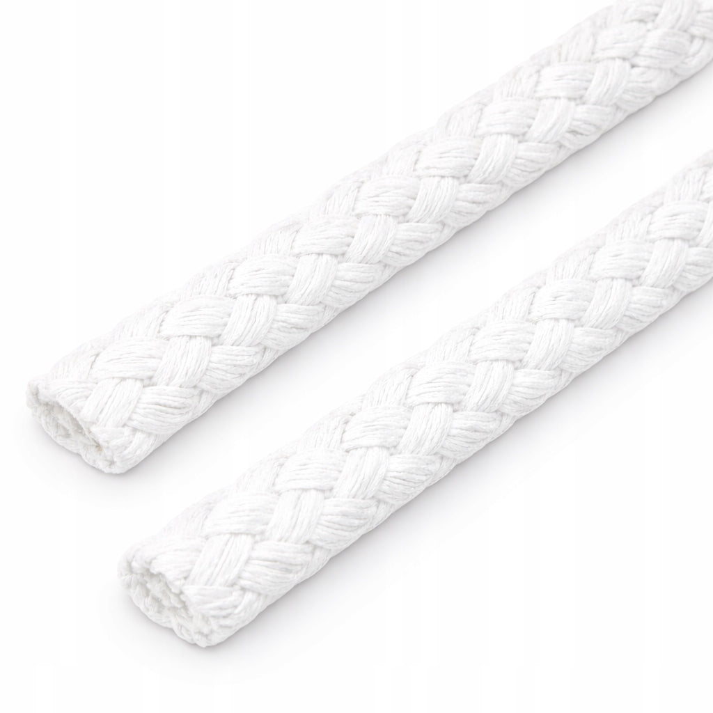 Geflochtene Baumwollkordel 8 mm Makramee-Schnur 1m Weiß