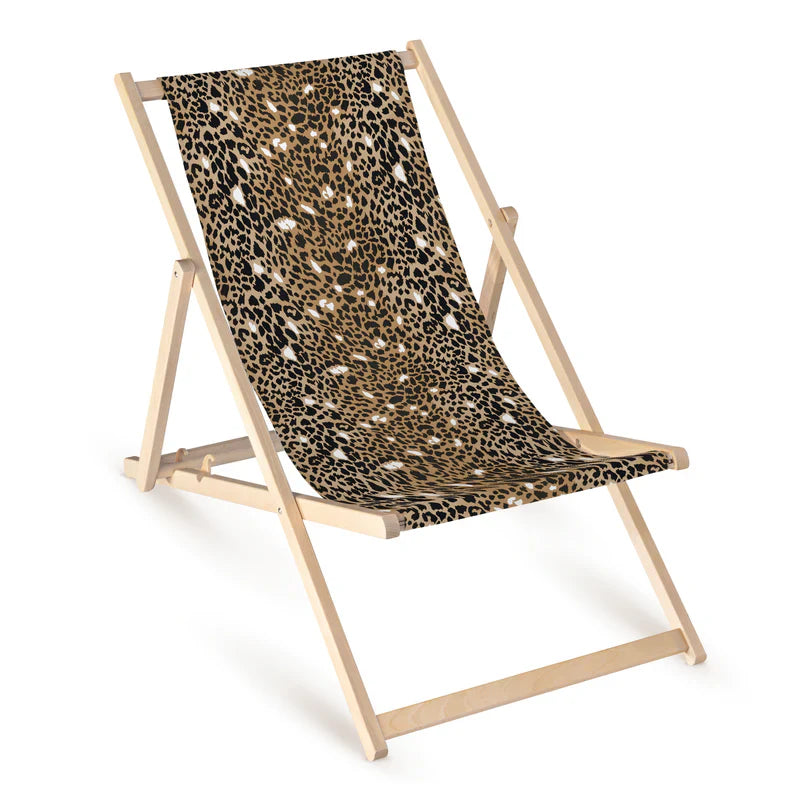 Holzliegestuhl mit Druck TIERE