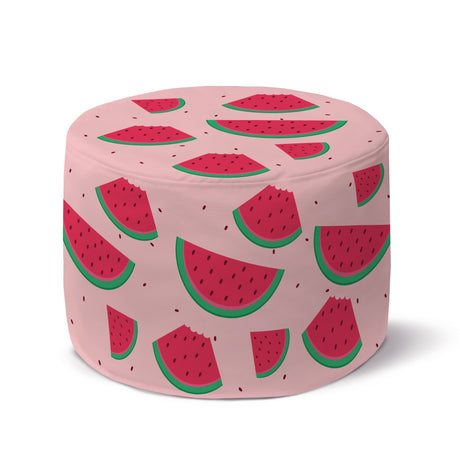 Runder Pouf-Fußhocker Wassermelonen