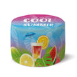 Runder Pouf-Fußhocker Stay Cool This Summer