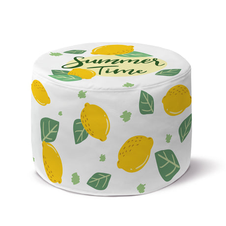 Runder Pouf-Fußhocker Lemons Summer Time