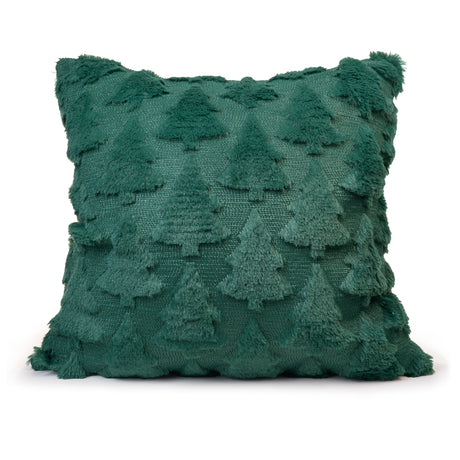 Plüschiges grünes Kissen 45x45cm