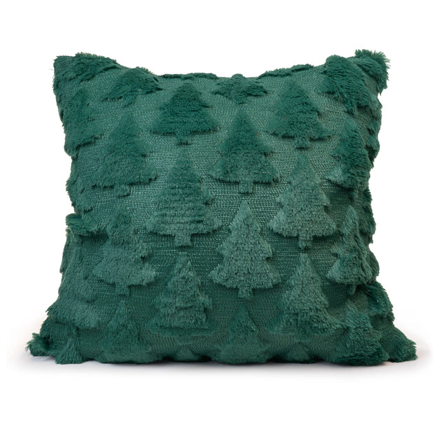 Plüschiges grünes Kissen 45x45cm