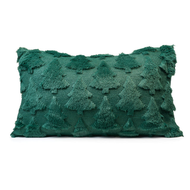 Plüschiges grünes Kissen 30x50cm