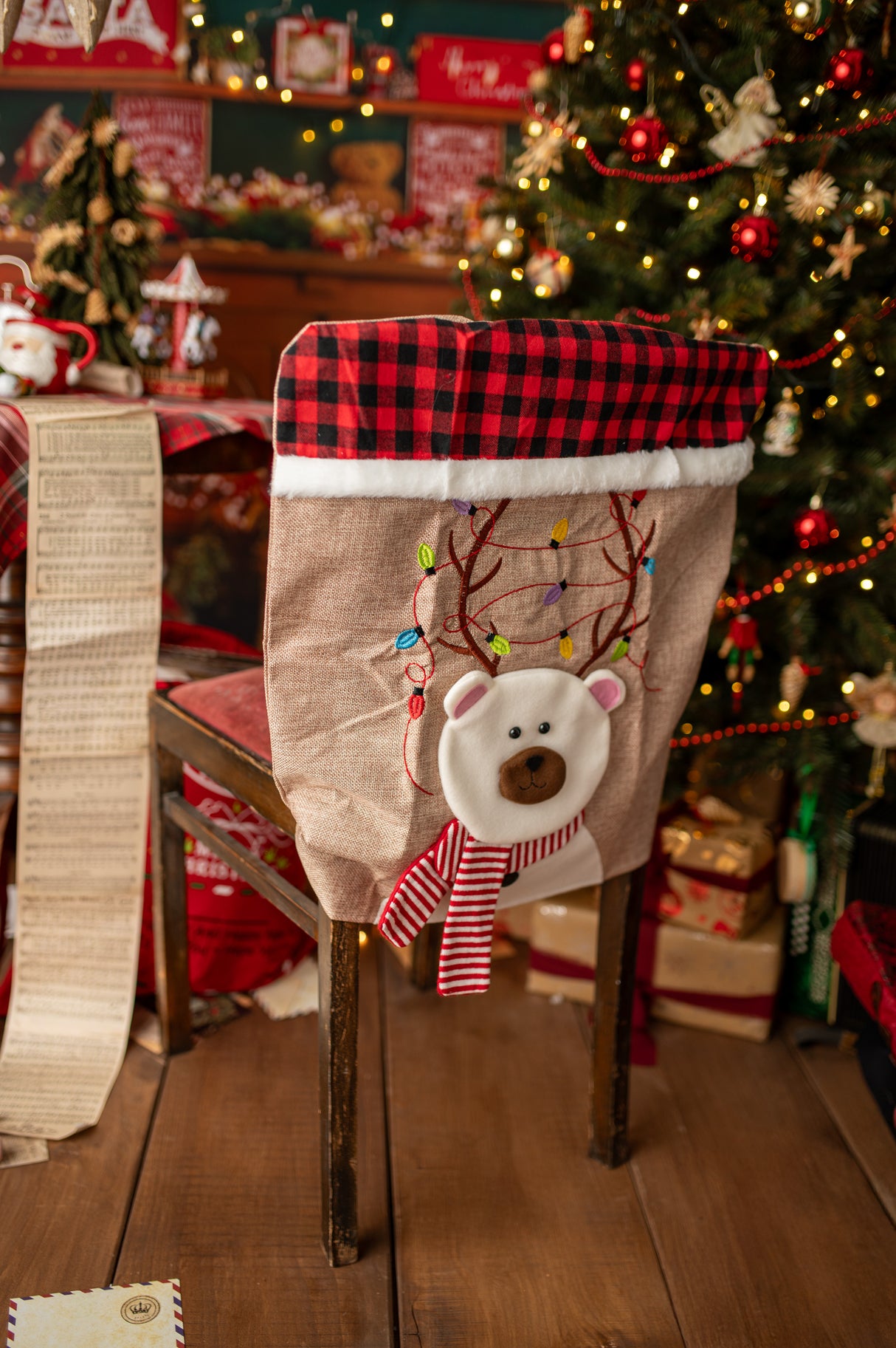 Teddybär-Stuhlbezug Weiß