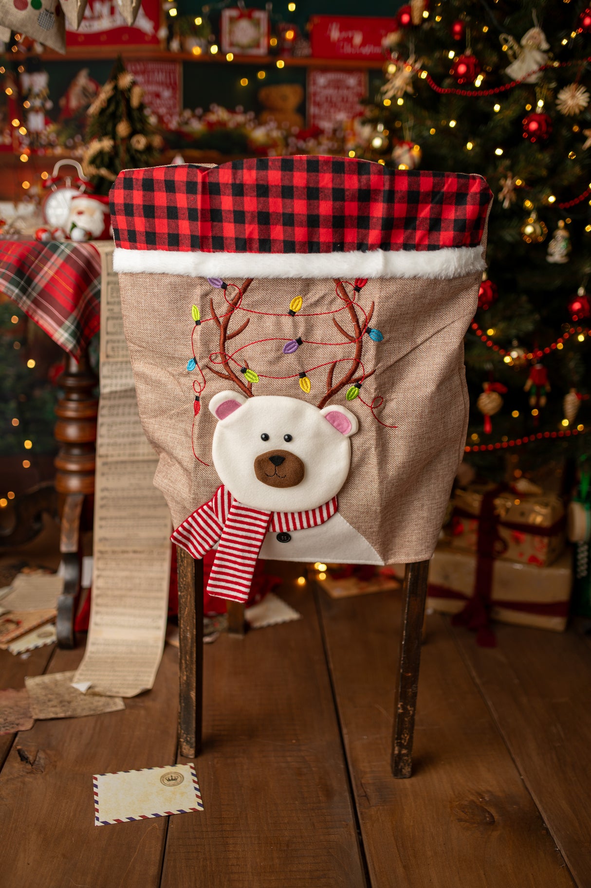 Teddybär-Stuhlbezug Weiß