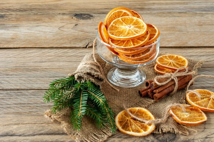 Natürliche getrocknete Orangenscheiben