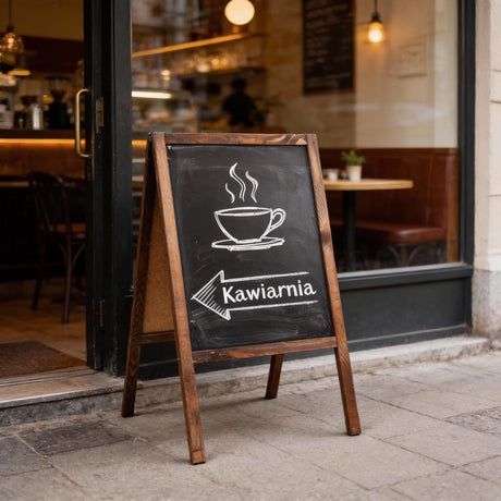 Kundenstopper Werbeständer Doppelseitig Holz Kreidetafel 60x100 cm