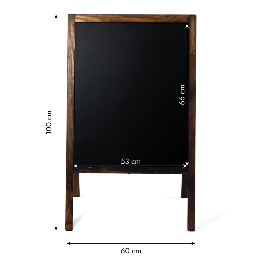 Kundenstopper Werbeständer Doppelseitig Holz Kreidetafel 60x100 cm