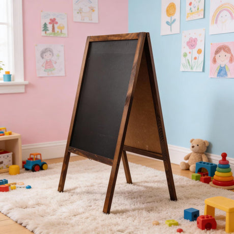 Kundenstopper Werbeständer Doppelseitig Holz Kreidetafel 60x100 cm