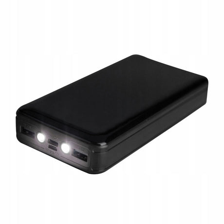 PowerBank 20000mAh 2.1A + LED-Taschenlampe 2x USB micro+C