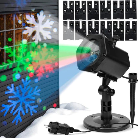 RGB-Laserprojektor 12 Weihnachtsmotive