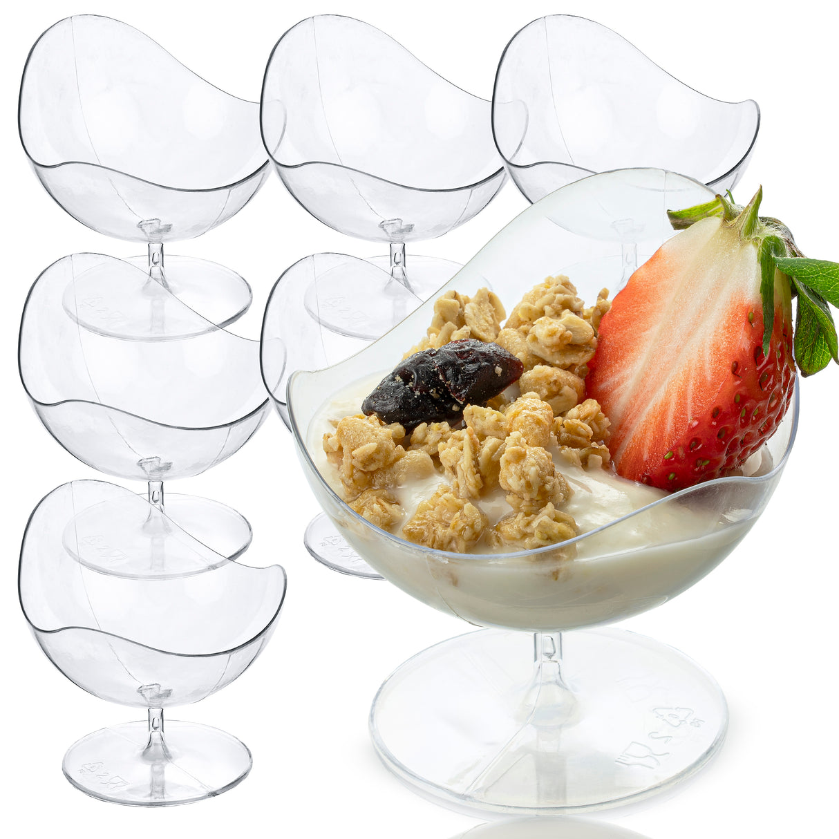 Transparente Dessertbecher aus Kunststoff 50 ml, 6 Stück – für Desserts und Snacks