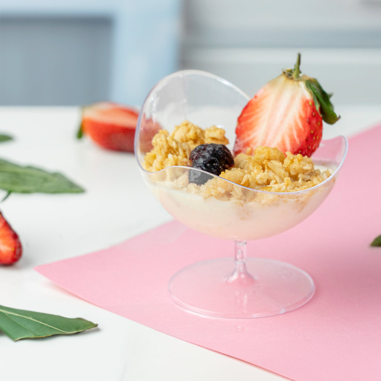 Transparente Dessertbecher aus Kunststoff 50 ml, 6 Stück – für Desserts und Snacks