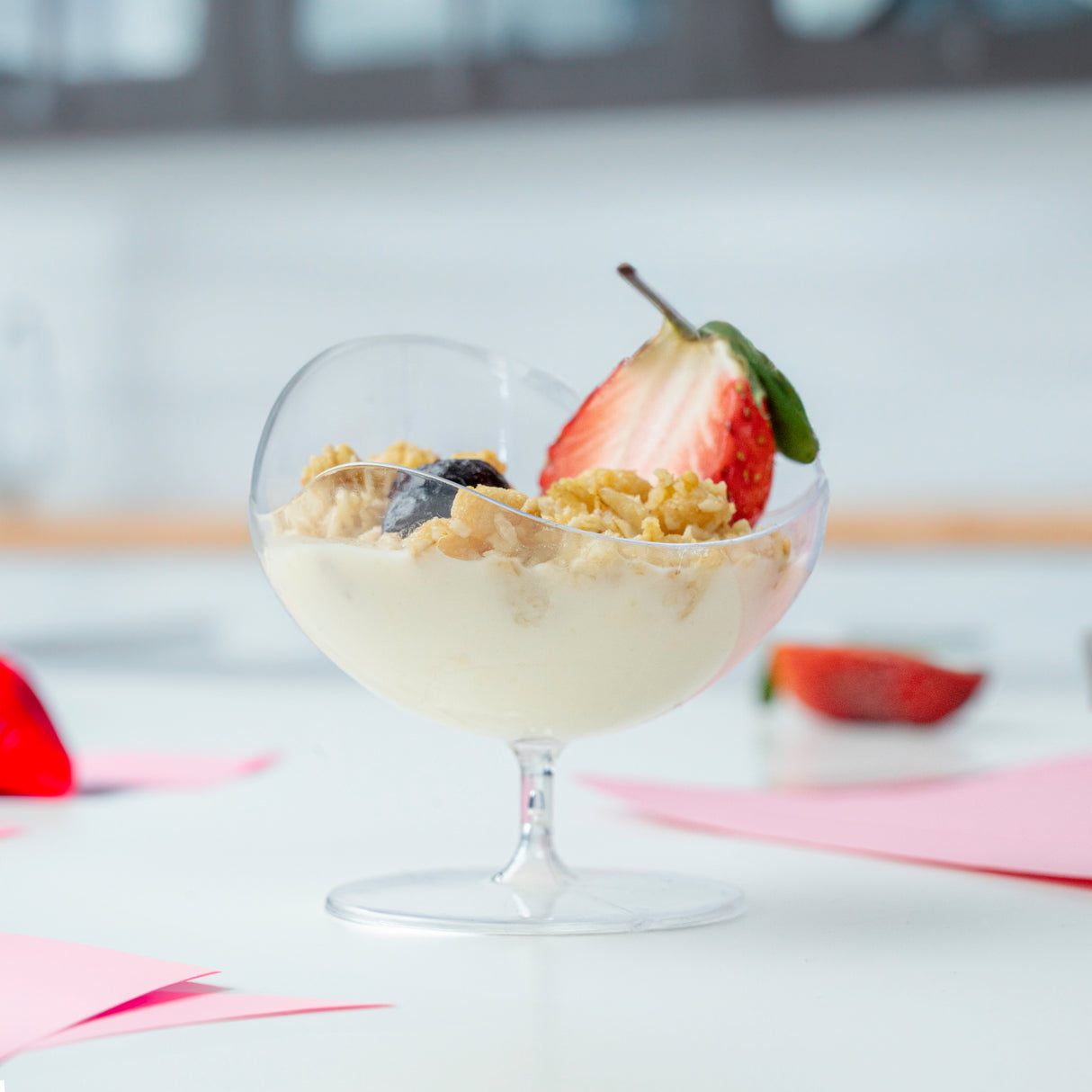 Transparente Dessertbecher aus Kunststoff 50 ml, 6 Stück – für Desserts und Snacks