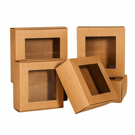 Geschenkboxen mit Sichtfenster, 5er-Set