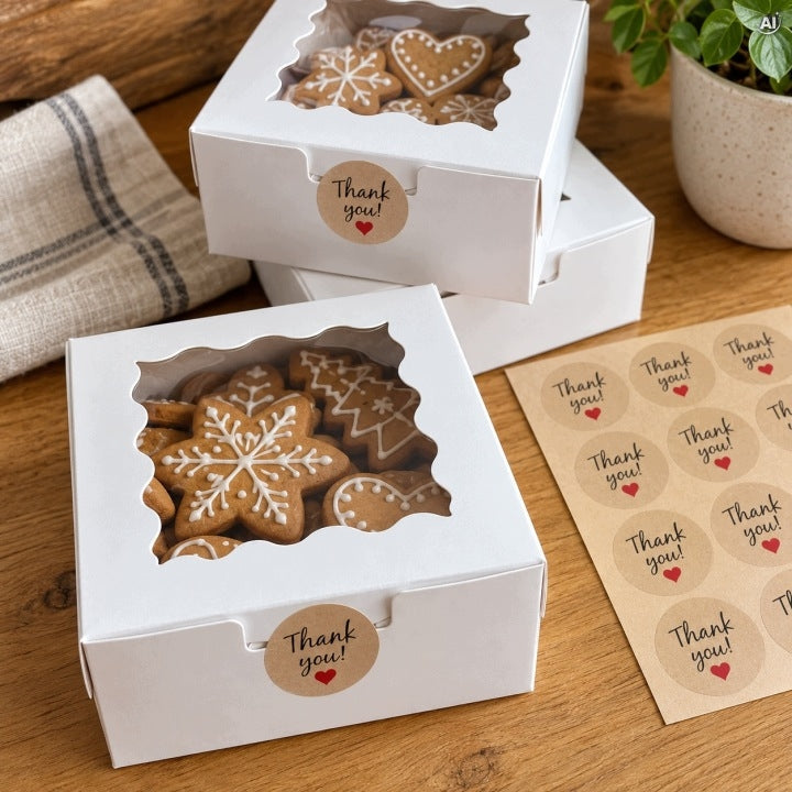 Geschenkboxen aus Papier mit Sichtfenster 10 Stück